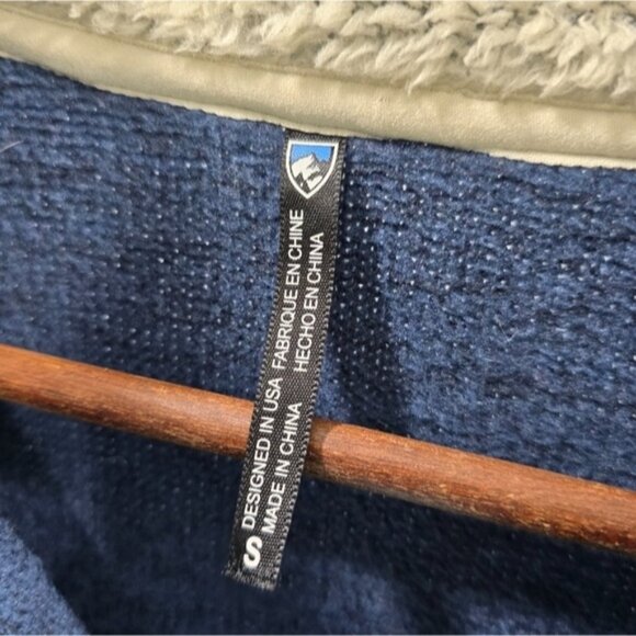 Kuhl Pullover Women Small Blue Plush Mock Sweater Teddy Sherpa Lined Alfpaca - Picture 3 of 10